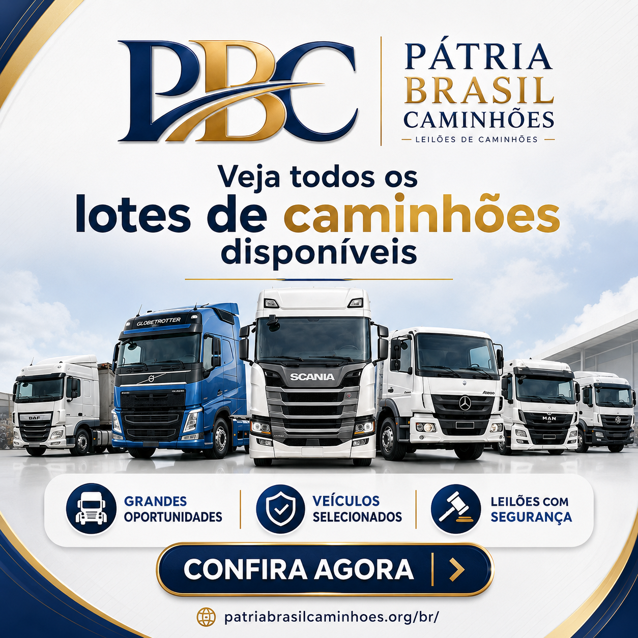  LEILÃO DE CAMINHÕES PREVISTO - 05/10/2026